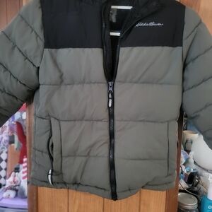 Eddie Bauer Kids Olive Green Puffer Jacket